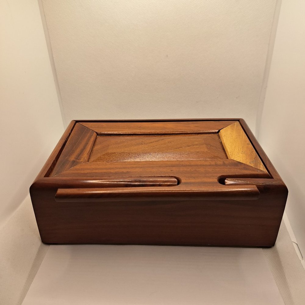 Unique designed wooden box.